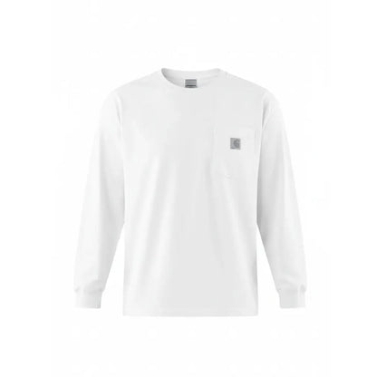 🔥Men's Heavyweight Long-Sleeve Pocket T-Shirt – Relaxed Fit Everyday Casual Tee | Big & Tall Available