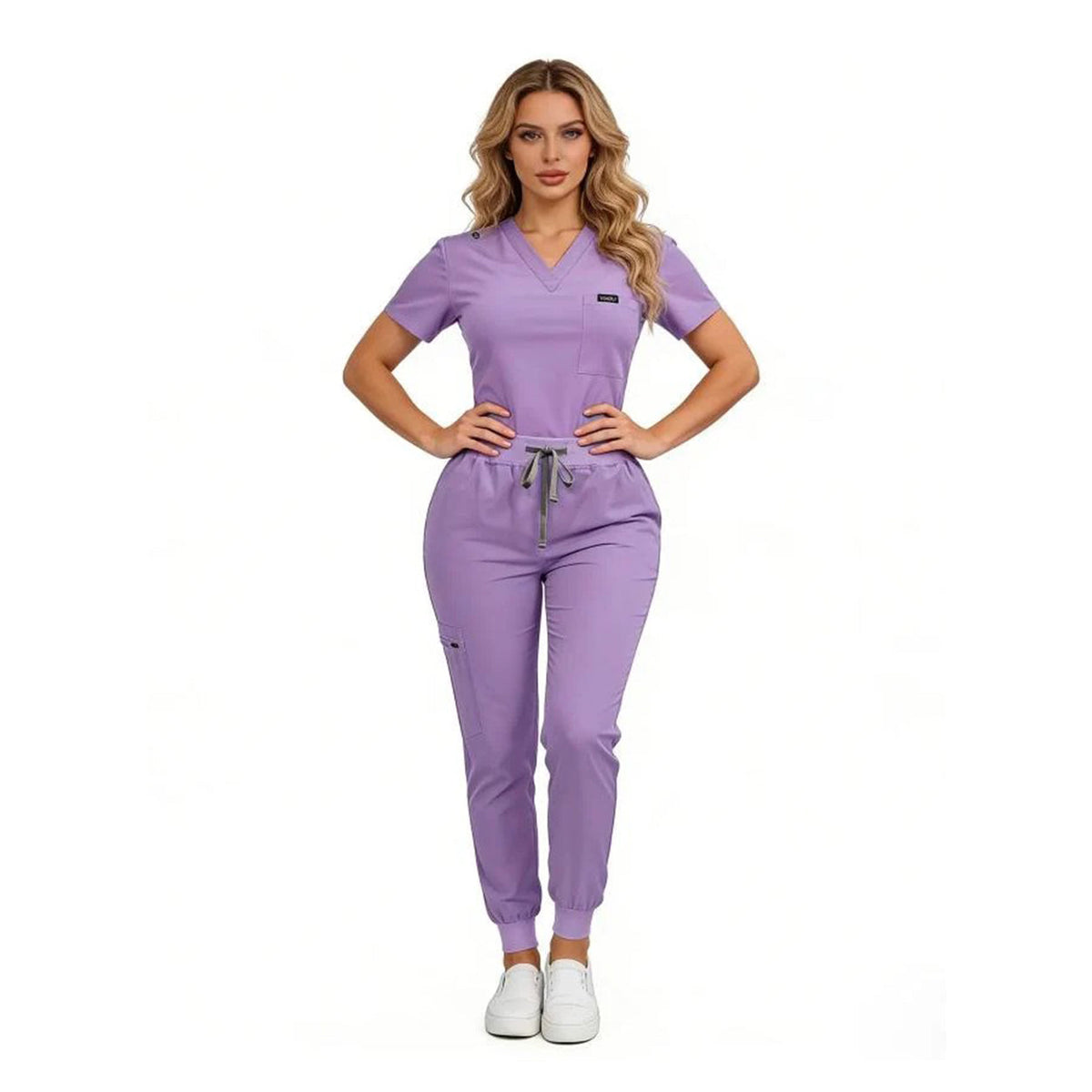 [Last Day Promotion]Women's Daily Wear Two-Piece Outfit, Anti-Pilling Lightweight Breathable Multi-Pocket Top & Side Pocket Jogger Pants