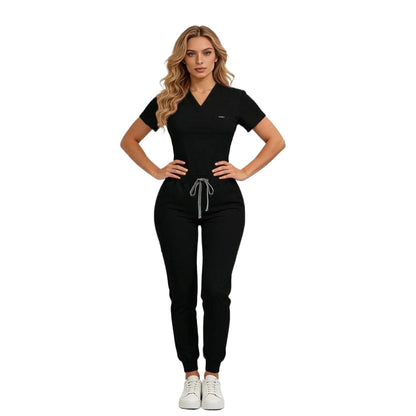 [Last Day Promotion]Women's Daily Wear Two-Piece Outfit, Anti-Pilling Lightweight Breathable Multi-Pocket Top & Side Pocket Jogger Pants