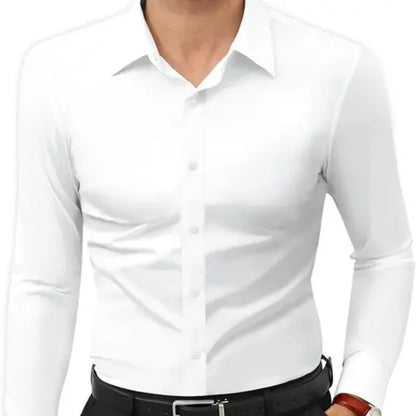 16-Way Stretch Slim Fit   Long Sleeve Button Down   Business Casual Shirts   Wrinkle Free Traveler   Shirts