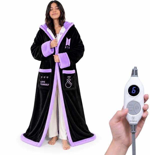 🔥Wearable Heated Blanket with Foot Pocket Sherpa🔥Overheat Protection & Auto Shut- Off