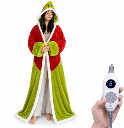 🔥雪尼爾可穿戴式加熱毯（附足袋）🔥具備過熱保護與自動斷電功能